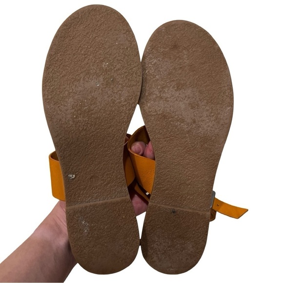 MADEWELL The Boardwalk Buckle Sandal Cognac Smooth Leather Sz 7.5 - Picture 4 of 6